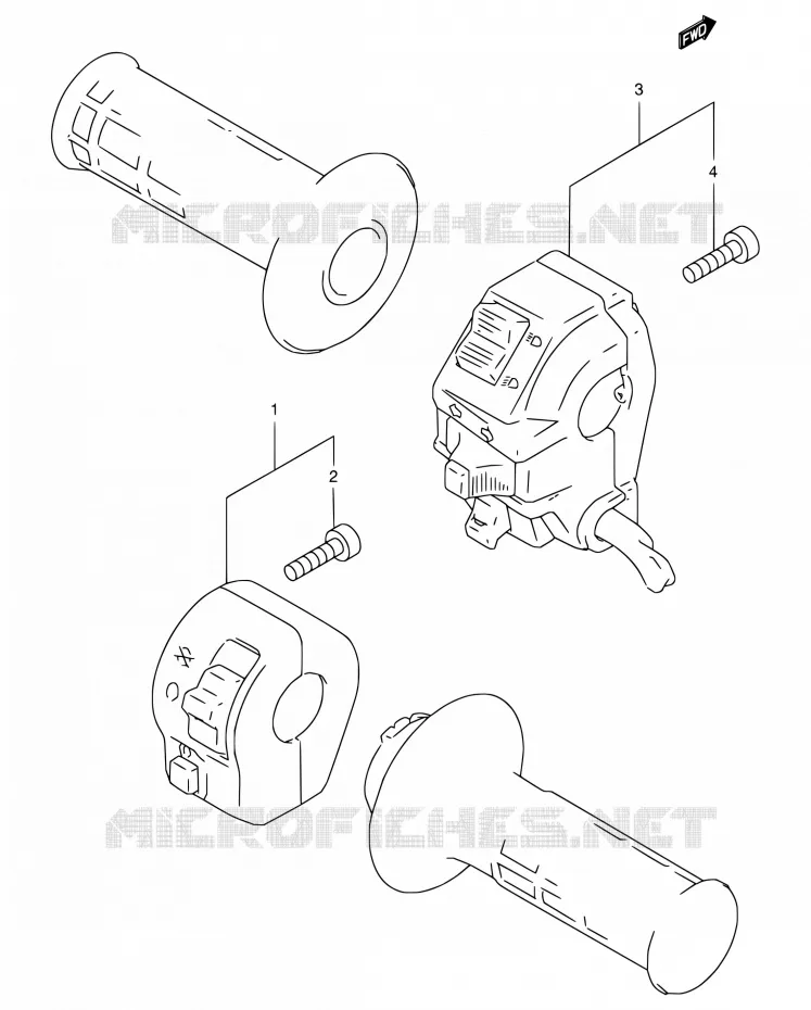 COMMODOS (MODELE T/V/W/X) Suzuki MOTO 350 DR 1996  DR350SET(E24,E34)