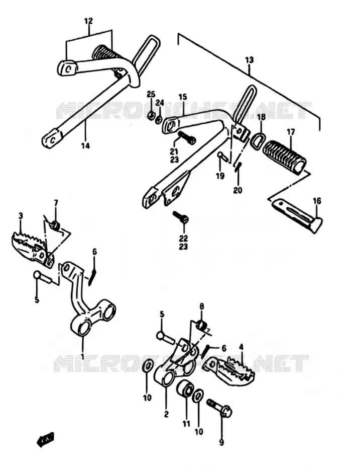 REPOSE PIED Suzuki MOTO 600 DR 1989  DR600S F/DR600SU F