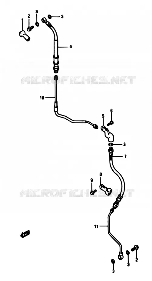 DURITE DE FREIN AVANT Suzuki MOTO 600 DR 1988  DR600S J/DR600SU J
