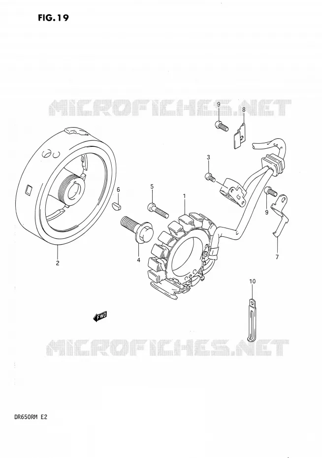 ALLUMAGE ROTOR - STATOR Suzuki MOTO 650 DR 1990  DR650R L/DR650RU L