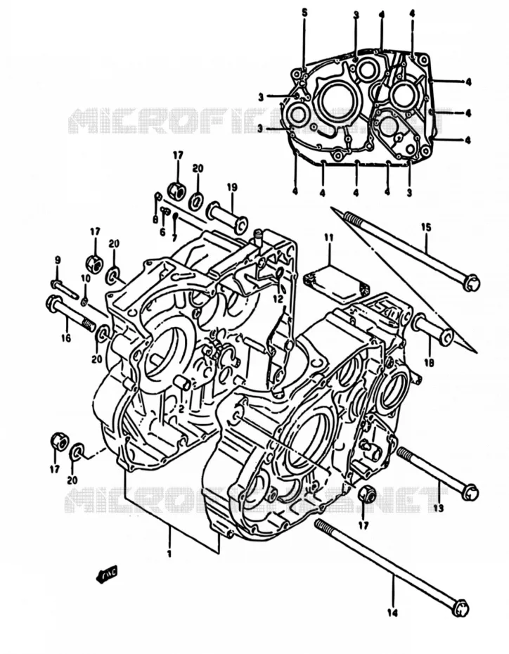 CARTER Suzuki MOTO 650 DR 1994  DR650R R/DR650RU R