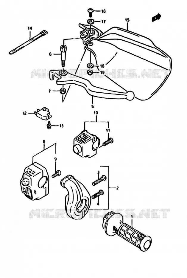 COMMODO DROIT Suzuki MOTO 650 DR 1994  DR650R R/DR650RU R