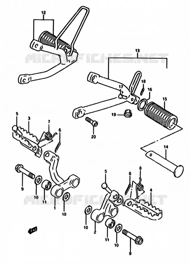 REPOSE PIED Suzuki MOTO 650 DR 1994  DR650R R/DR650RU R