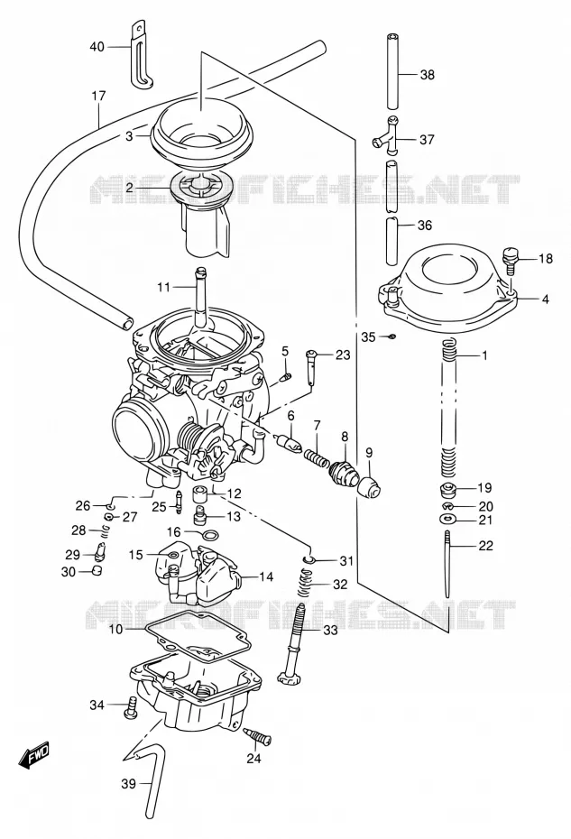 CARBURATEUR (E18) Suzuki MOTO 650 DR 1994  DR650RE R/DR650REU R