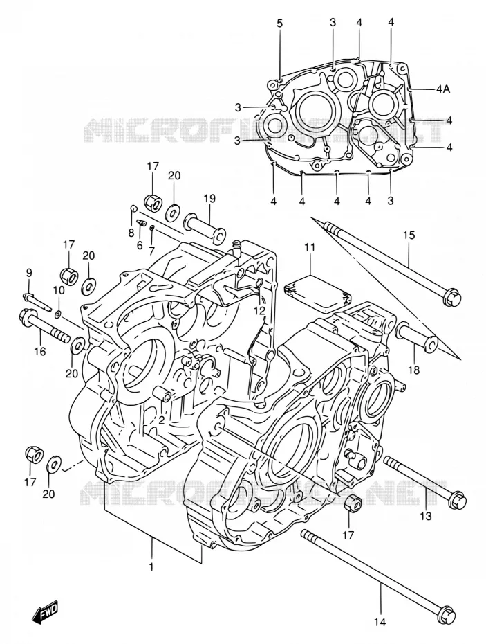 CARTER Suzuki MOTO 650 DR 1994  DR650RE R/DR650REU R