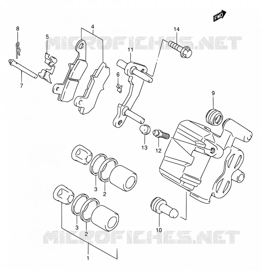 ETRIER DE FREIN ARRIERE Suzuki MOTO 650 DR 1995  DR650RE S/DR650REU S