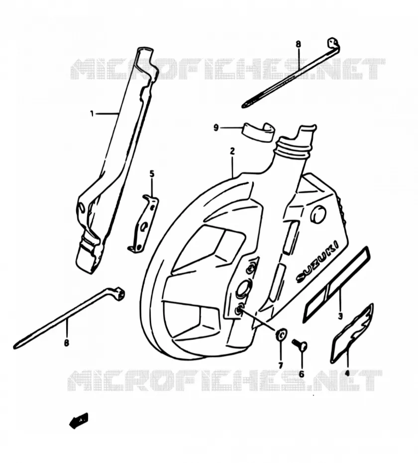 PROTECTIONS DE FOURCHE Suzuki MOTO 650 DR 1990  DR650RS M/DR650RSU M