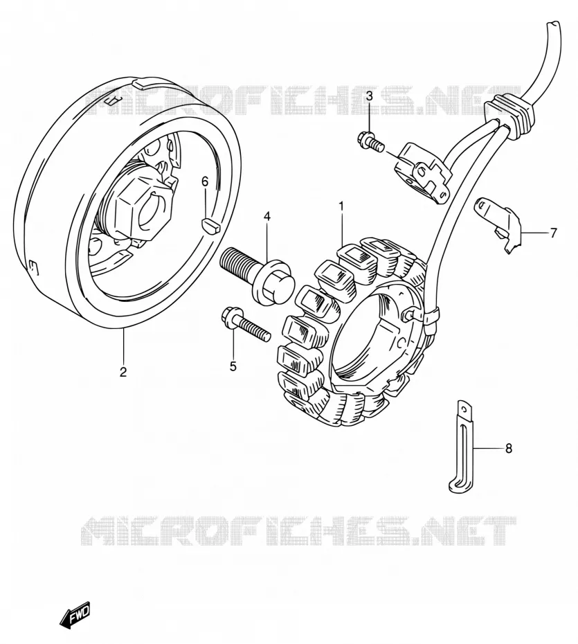 ALLUMAGE ROTOR - STATOR Suzuki MOTO 650 DR 1992  DR650RSE N/DR650RSEU N