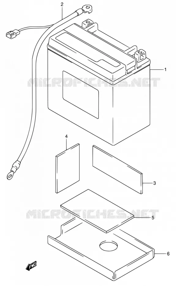 BATTERIE Suzuki MOTO 650 DR 1992  DR650RSE N/DR650RSEU N