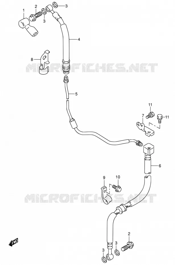DURITE DE FREIN AVANT Suzuki MOTO 650 DR 1992  DR650RSE N/DR650RSEU N