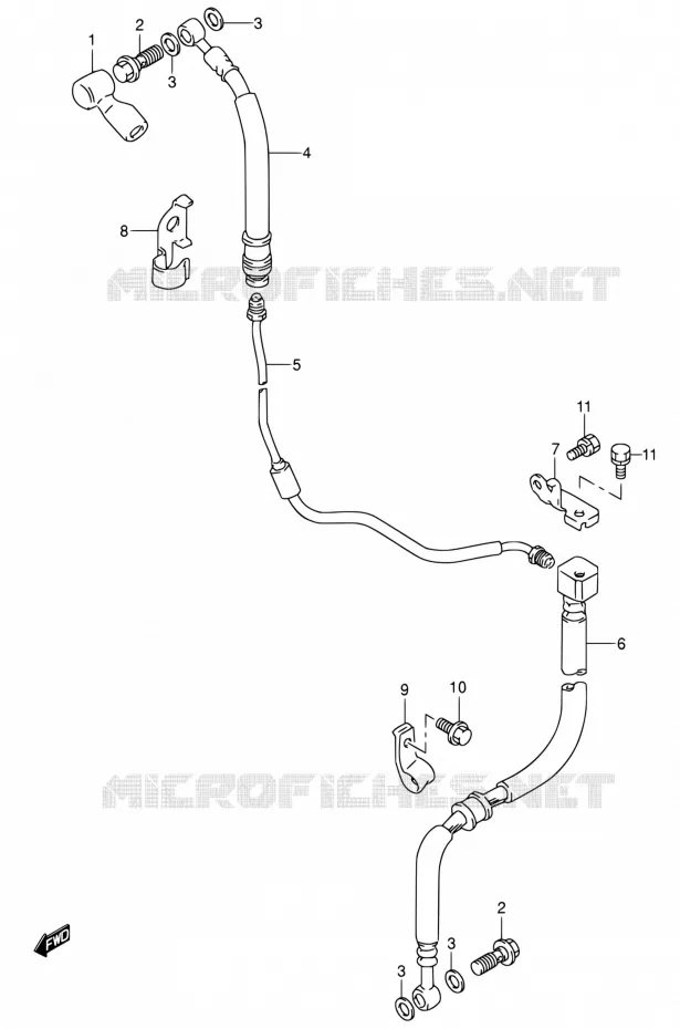 DURITE DE FREIN AVANT Suzuki MOTO 650 DR 1993  DR650RSE P/DR650RSEU P