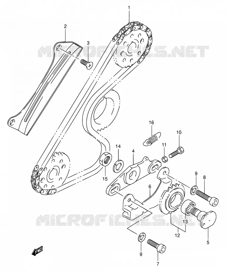 BALANCIER DE CHAINE Suzuki MOTO 650 DR 1994  DR650RSE R/DR650RSEU R