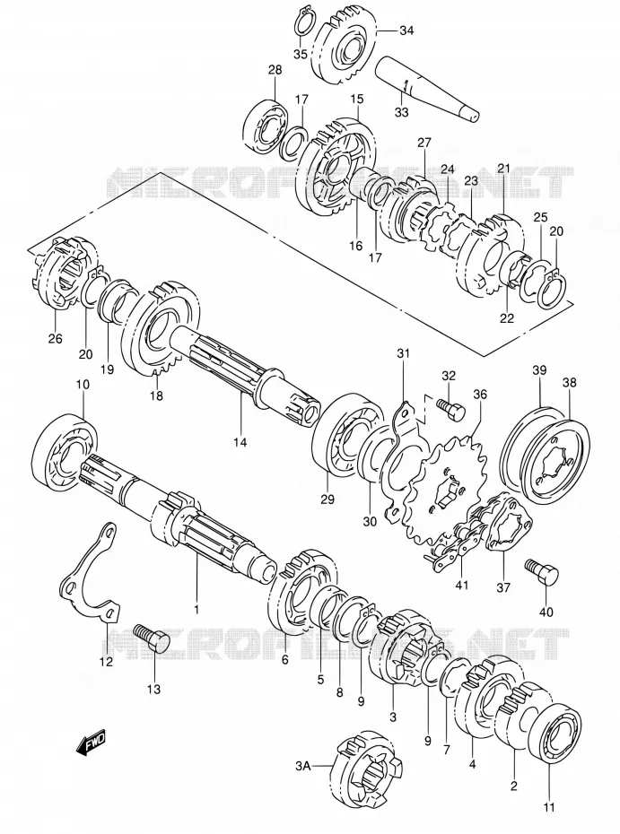 TRANSMISSION Suzuki MOTO 650 DR 1994  DR650RSE R/DR650RSEU R
