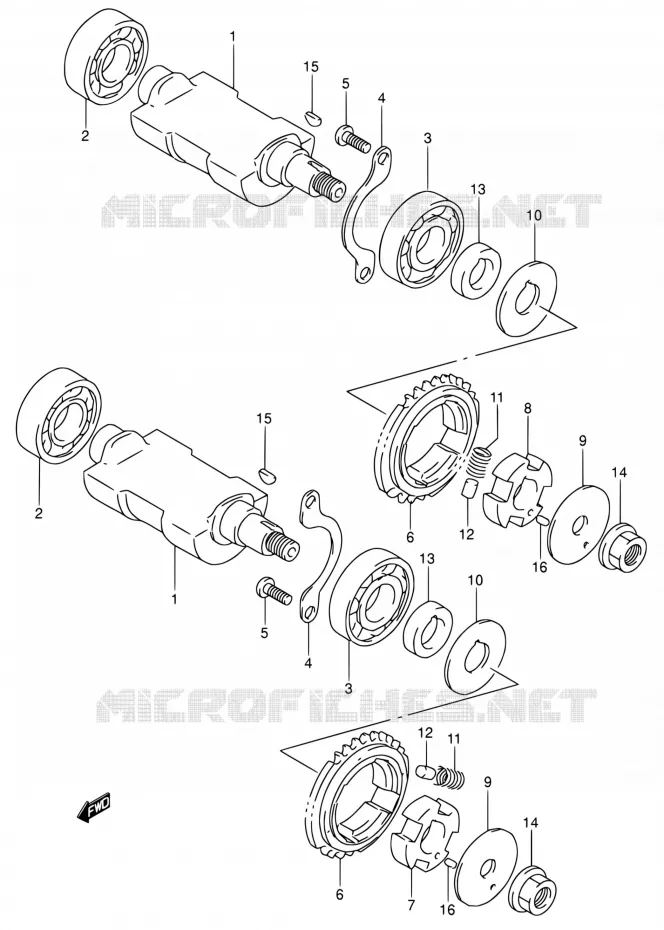 BALANCIER (MODELE P/R/S/T) Suzuki MOTO 650 DR 1996  DR650RSE T/DR650RSEU T