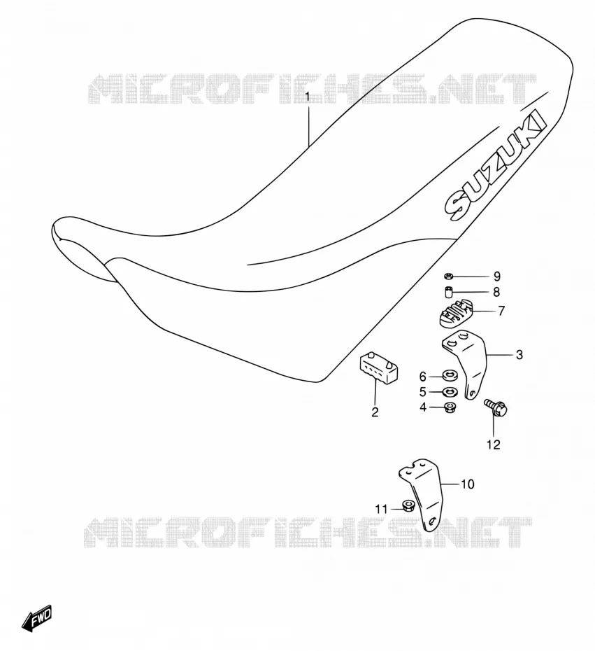 SELLE Suzuki MOTO 650 DR 1996  DR650SET/DR650SEUT