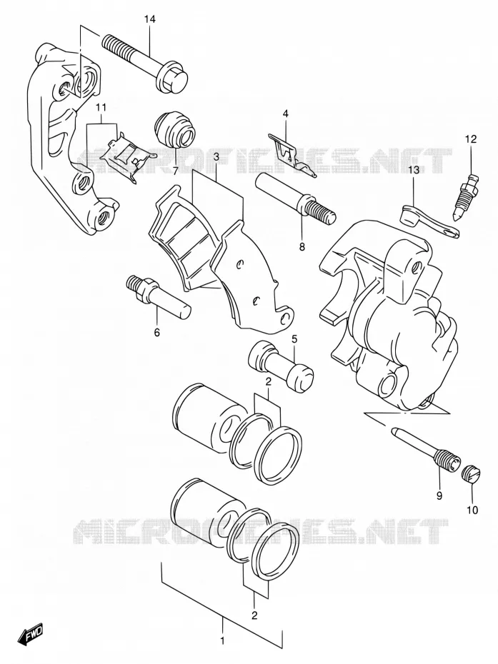 ETRIER DE FREIN AVANT Suzuki MOTO 650 DR 1998  DR650SE W/DR650SEU W