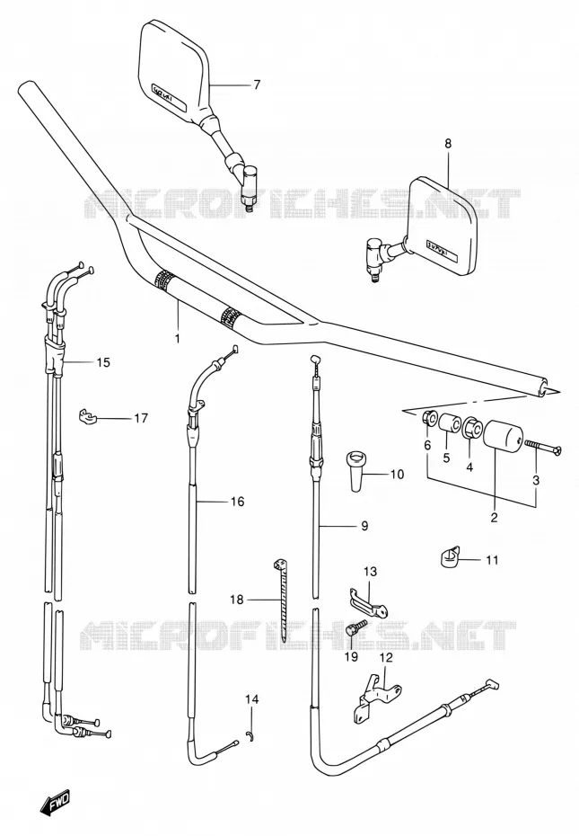 GUIDON Suzuki MOTO 650 DR 1998  DR650SE W/DR650SEU W