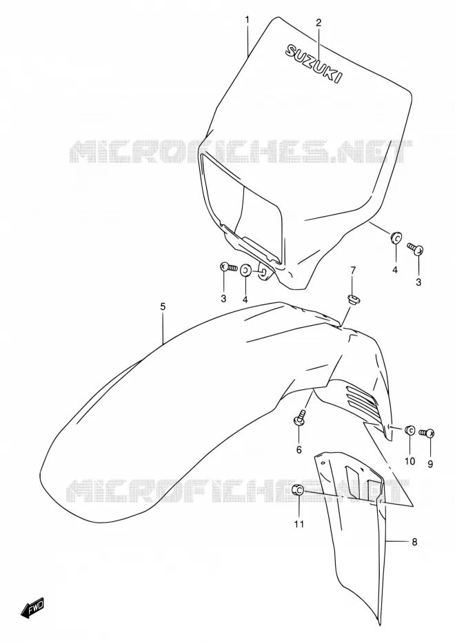 BOL DE PHARE (MODELE K1) Suzuki MOTO 650 DR 2001  DR650SE K1 (E04,E17,E24,E34)