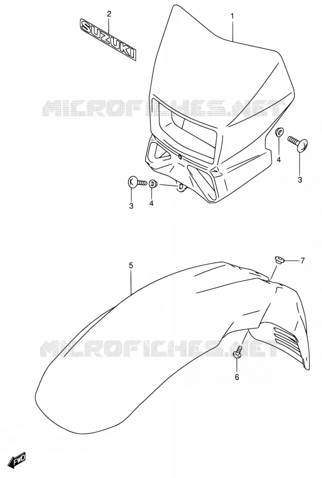 BOL DE PHARE (MODELE K4 E24) Suzuki MOTO 650 DR 2001  DR650SEK1(E22)