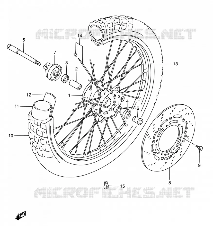 ROUE AVANT Suzuki MOTO 650 DR 2003  DR650SE K3 (E03,E28,E33)
