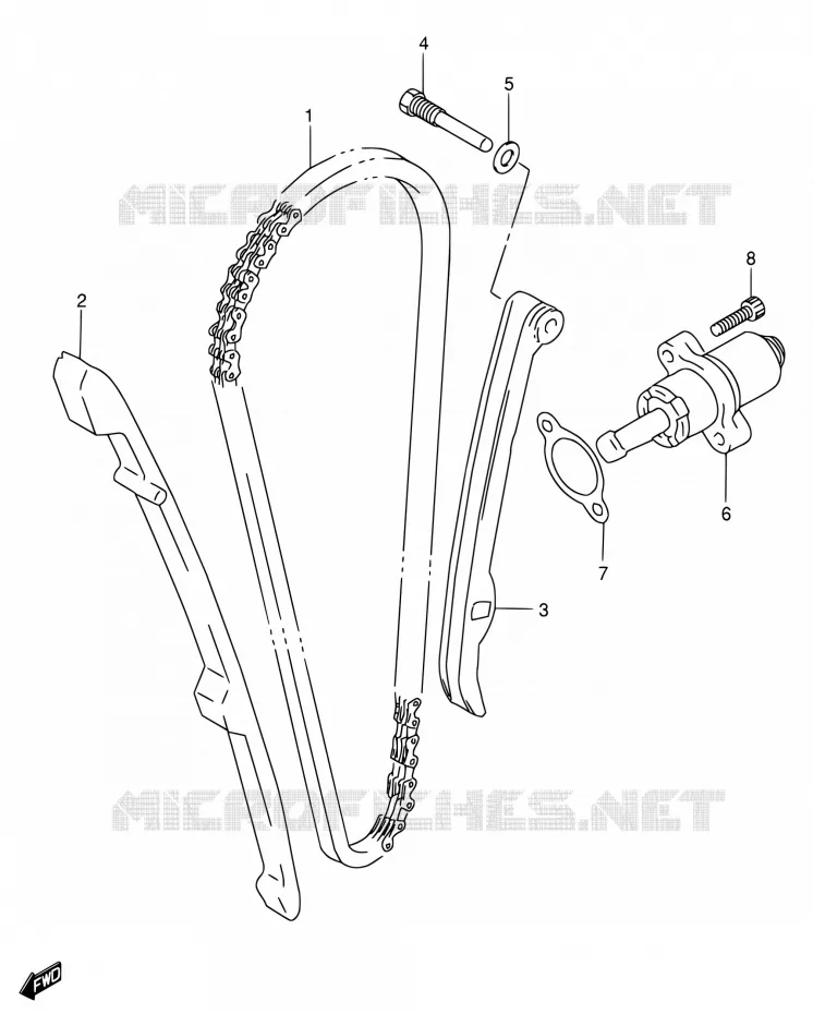 DISTRIBUTION Suzuki MOTO 650 DR 2004  DR650SE K4 (E03,E28,E33)