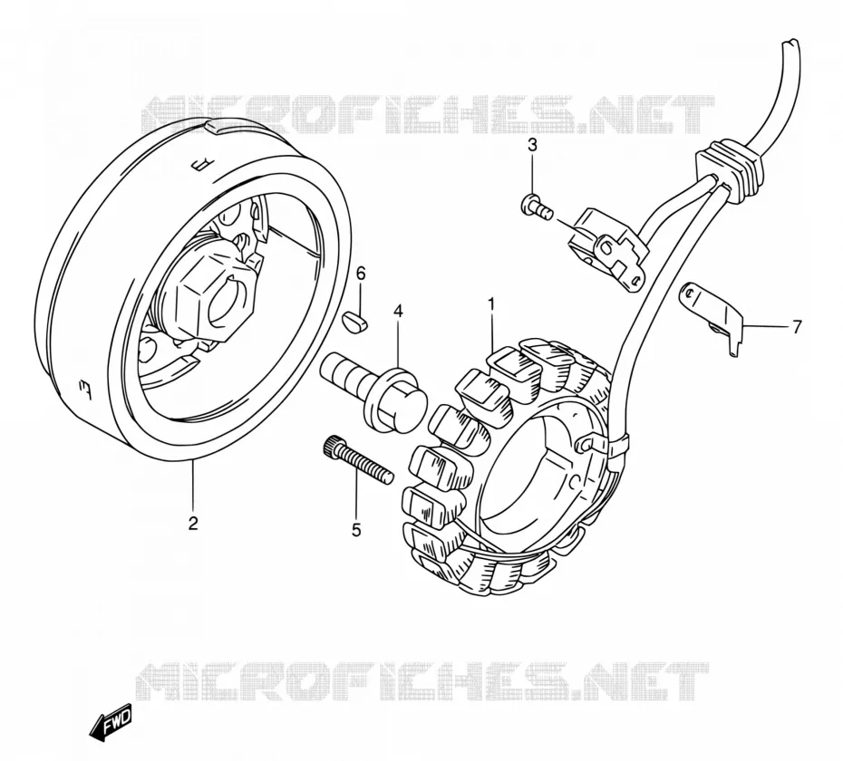 ALLUMAGE ROTOR - STATOR Suzuki MOTO 650 DR 2005  DR650SE K5 (E03,E28,E33)