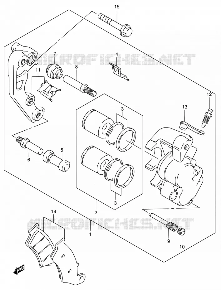 ETRIER DE FREIN AVANT Suzuki MOTO 650 DR 2005  DR650SEK5(E24)