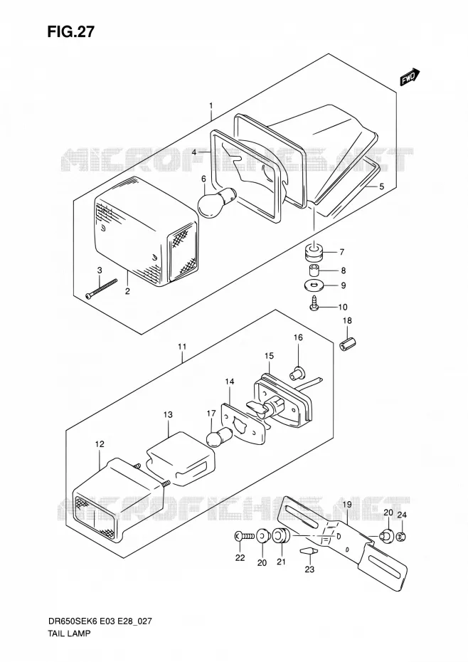 FEU ARRIERE Suzuki MOTO 650 DR 2006  DR650SE K6 (E03,E28,E33)