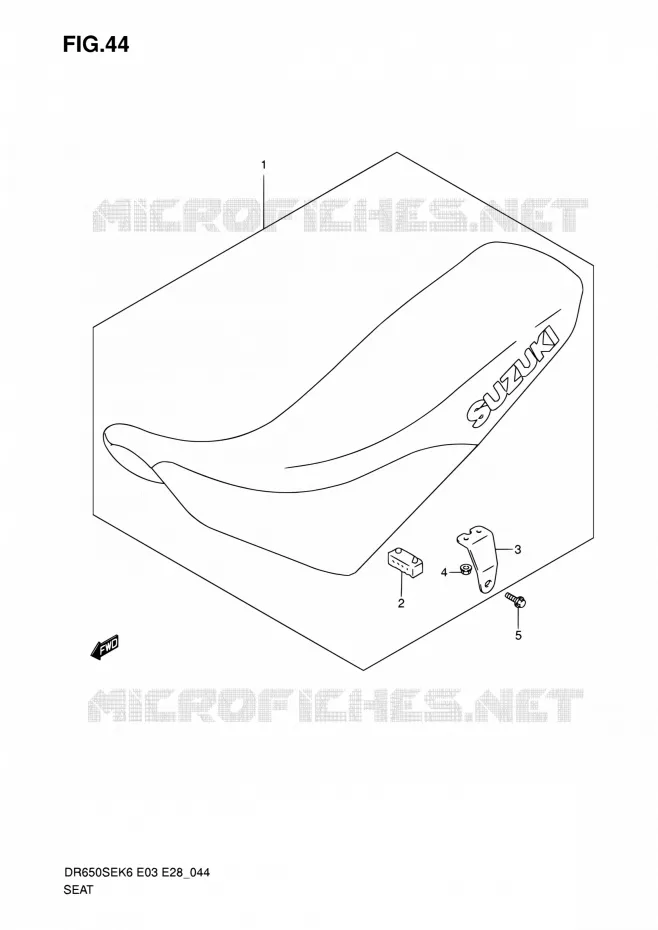 SELLE Suzuki MOTO 650 DR 2006  DR650SE K6 (E03,E28,E33)