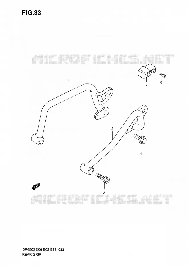 POIGNEE ARRIERE Suzuki MOTO 650 DR 2010  DR650SE L0 (E03,E28,E33)