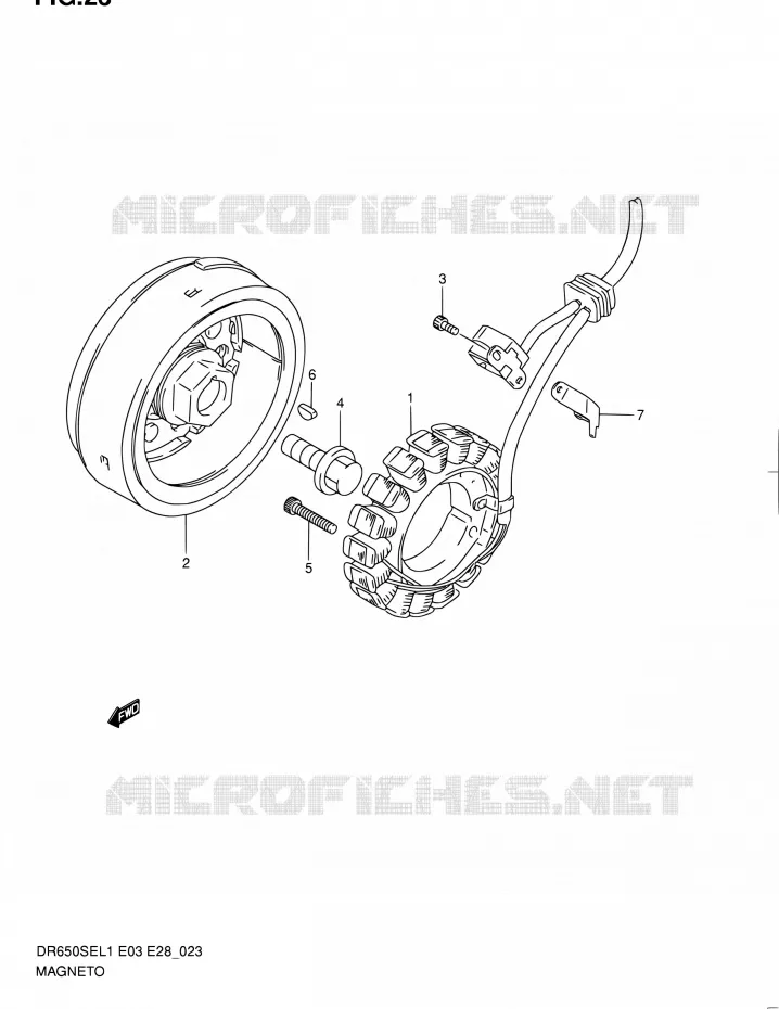 ALLUMAGE ROTOR - STATOR Suzuki MOTO 650 DR 2011  DR650SE L1 (E03,E28,E33)