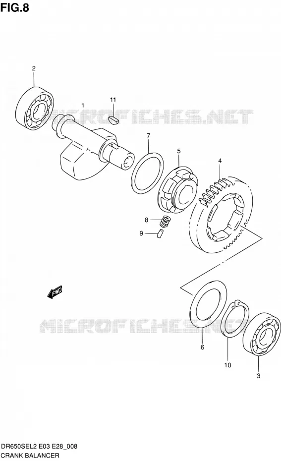 BALANCIER Suzuki MOTO 650 DR 2012  DR650SE L2 (E03,E28,E33)