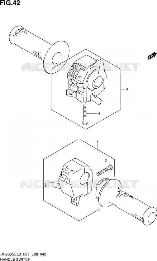 COMMODOS (DR650SEL3 E28) Suzuki MOTO 650 DR 2013  DR650SE L3 (E03,E28,E33)