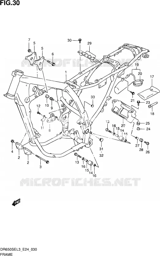 CADRE Suzuki MOTO 650 DR 2013  DR650SE L3 (E24)