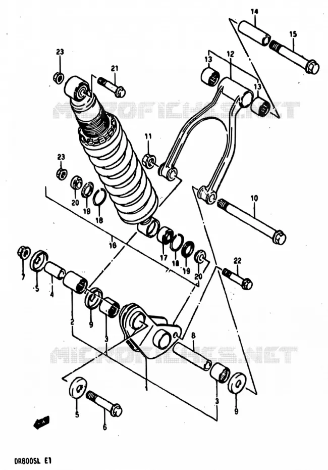 BIELLETTE D'AMORTISSEUR Suzuki MOTO 800 DR 1990  DR800S L/DR800SU L