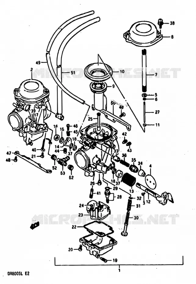 CARBURATEUR Suzuki MOTO 800 DR 1990  DR800S L/DR800SU L