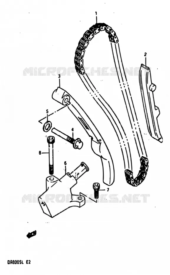 DISTRIBUTION Suzuki MOTO 800 DR 1990  DR800S L/DR800SU L