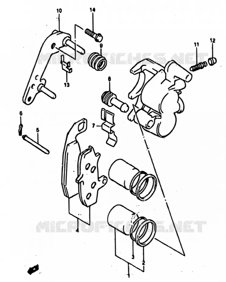 ETRIER DE FREIN AVANT Suzuki MOTO 800 DR 1990  DR800S L/DR800SU L