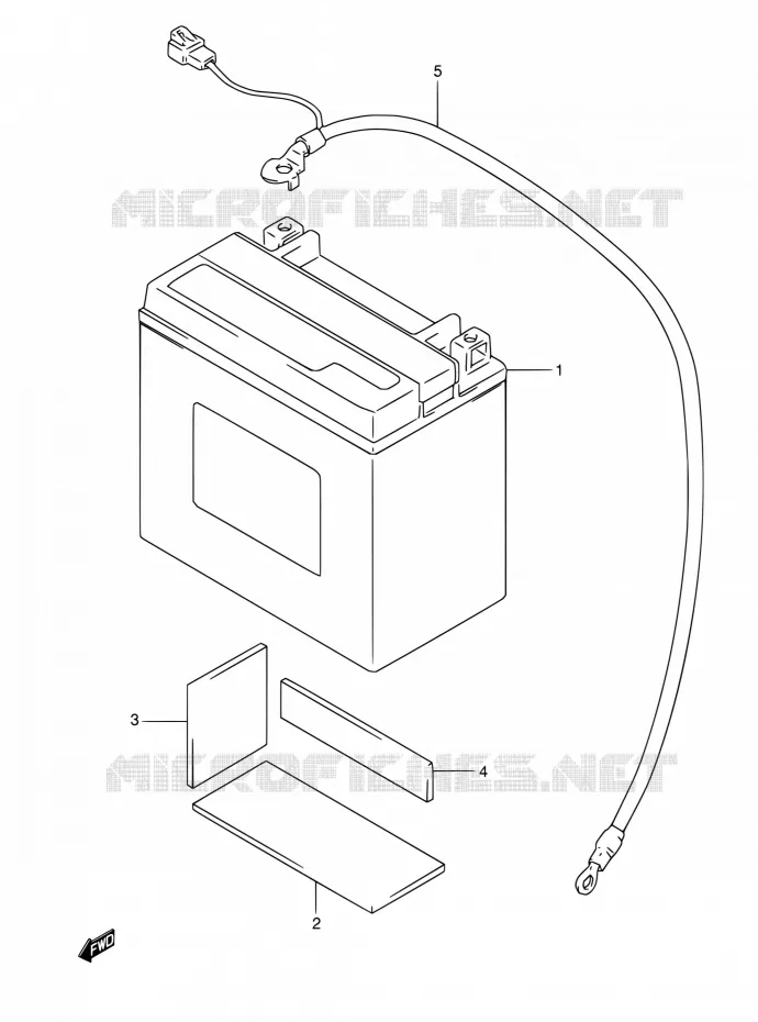 BATTERIE (MODELE M/N/P/R/S) Suzuki MOTO 800 DR 1991  DR800S M/DR800SU M