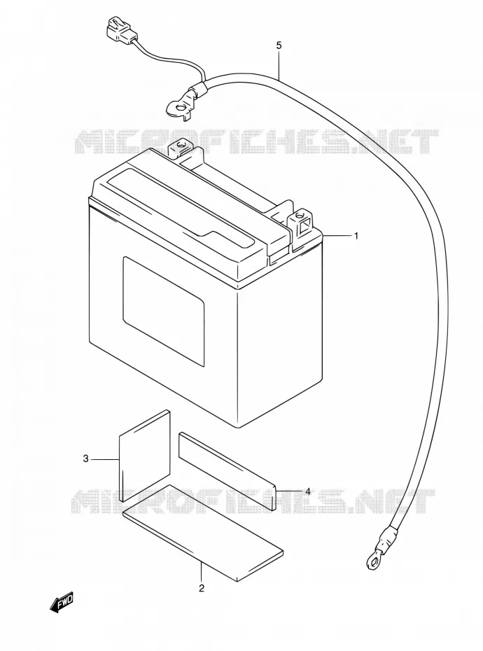 BATTERIE (MODELE M/N/P/R/S) Suzuki MOTO 800 DR 1992  DR800S N/DR800SU N