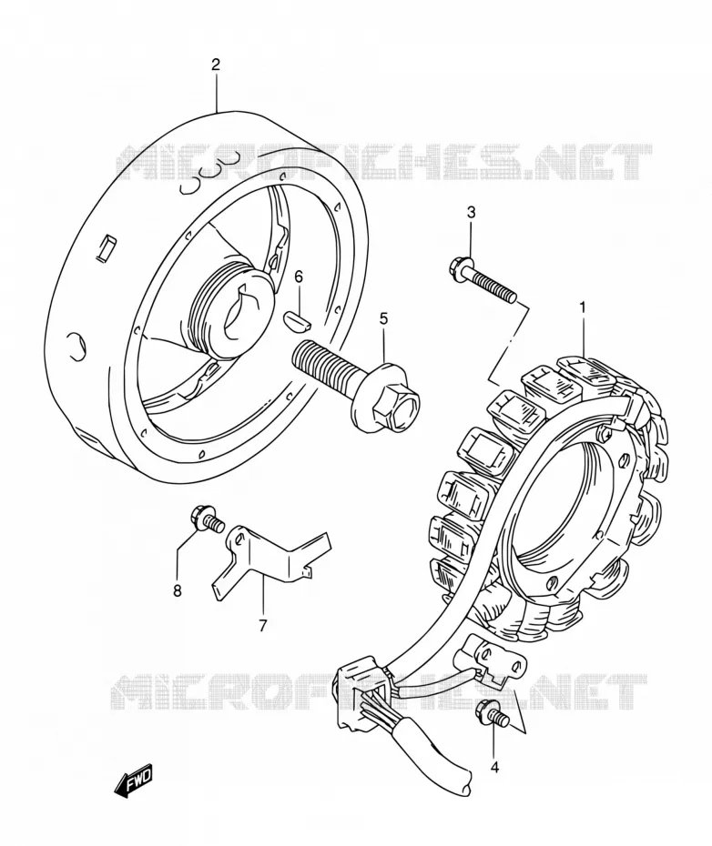 ALLUMAGE ROTOR - STATOR Suzuki MOTO 800 DR 1994  DR800S R/DR800SU R