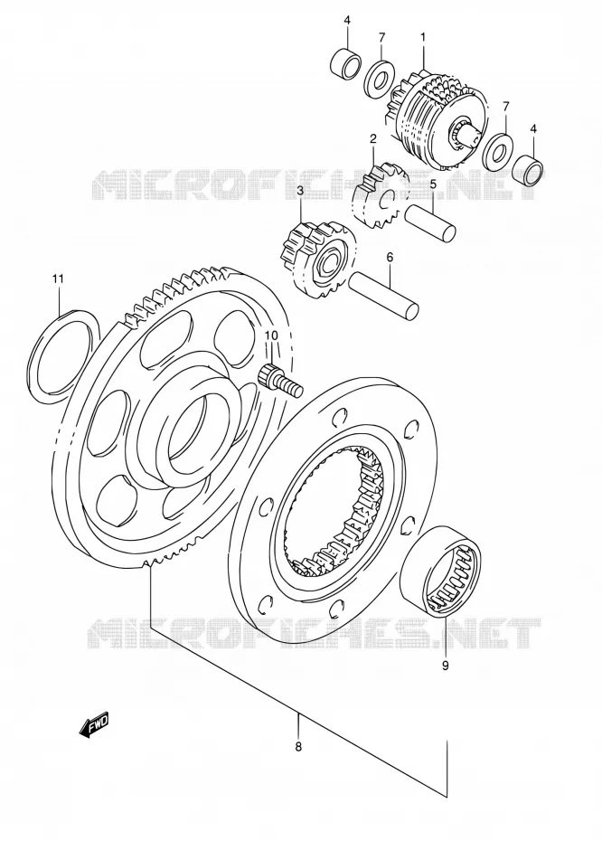 ROUE LIBRE DE DEMARREUR Suzuki MOTO 800 DR 1994  DR800S R/DR800SU R