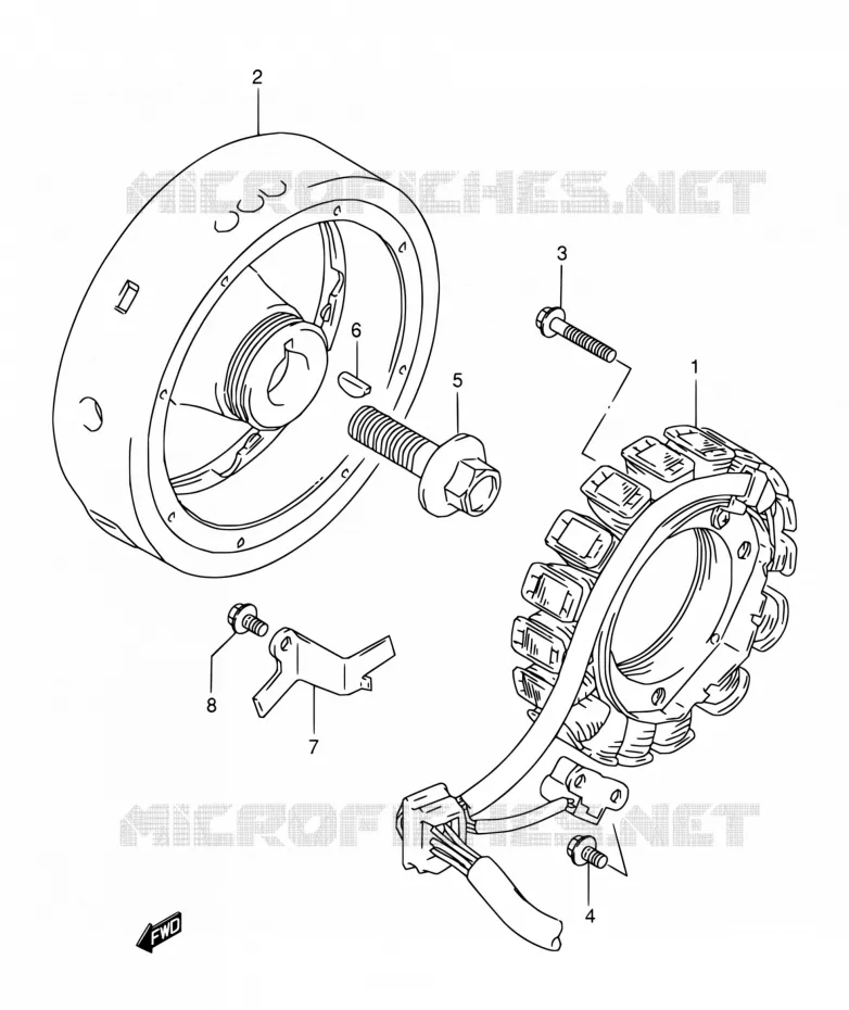 ALLUMAGE ROTOR - STATOR Suzuki MOTO 800 DR 1995  DR800S S/DR800SU S