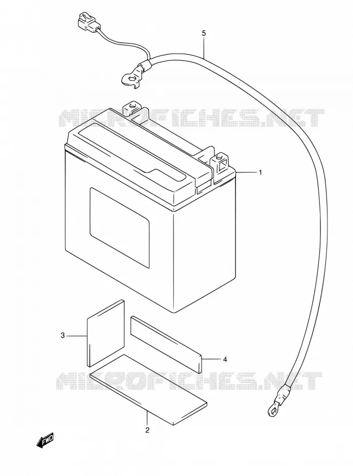 BATTERIE (MODELE M/N/P/R/S) Suzuki MOTO 800 DR 1995  DR800S S/DR800SU S