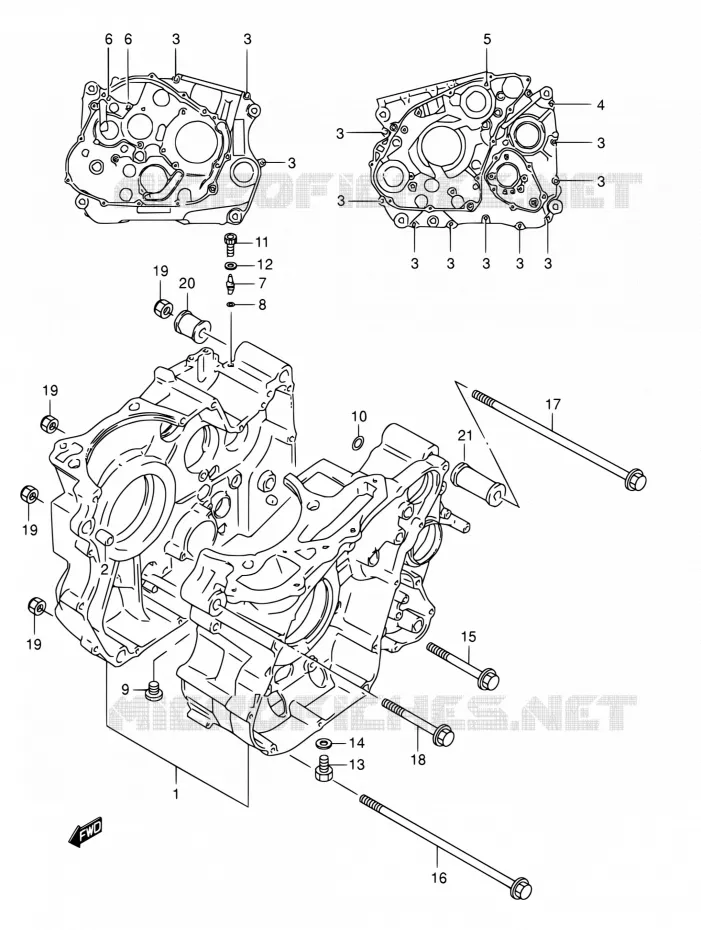 CARTER Suzuki MOTO 800 DR 1995  DR800S S/DR800SU S