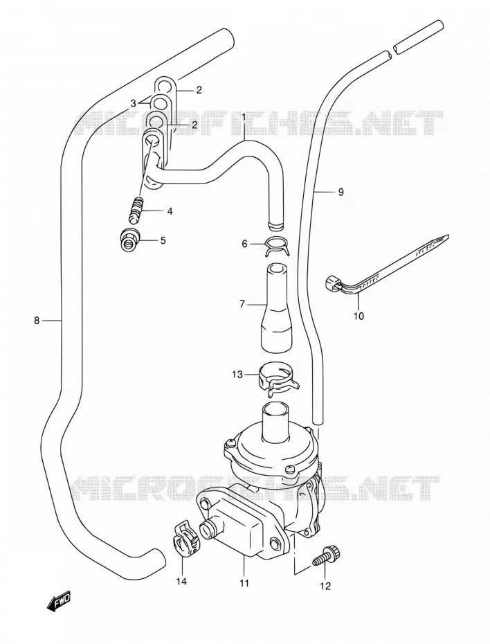 SYSTÈME DE RECYCLAGE GAZ D'ECHAPPEMENT (E18,E39) Suzuki MOTO 800 DR 1995  DR800S S/DR800SU S