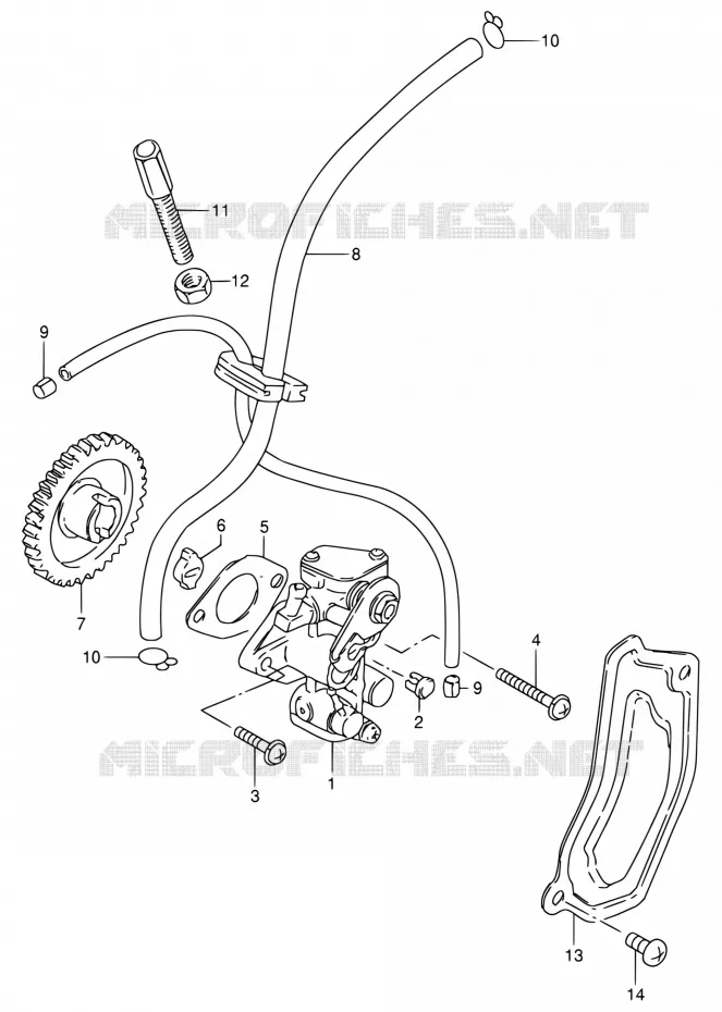 POMPE A HUILE Suzuki MOTO 80 DS 1999  DS80 W (E03,E28,E33)