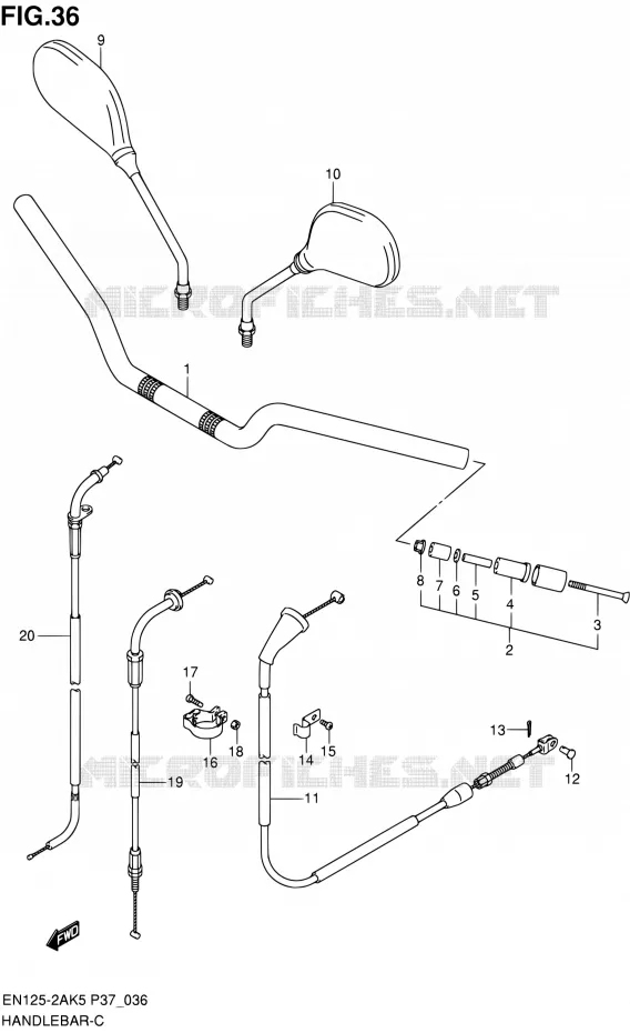 GUIDON Suzuki MOTO 125 EN 2006  EN125-2AK6(P37)