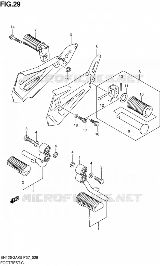 REPOSE PIED Suzuki MOTO 125 EN 2006  EN125-2AK6(P37)