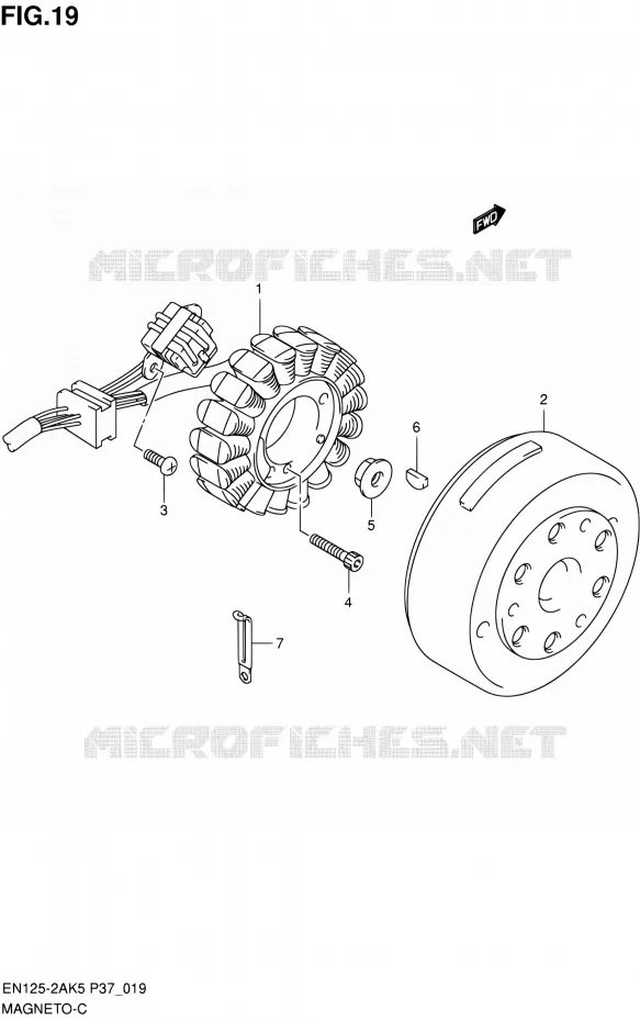 ALLUMAGE ROTOR - STATOR Suzuki MOTO 125 EN 2007  EN125-2AK7(P37)